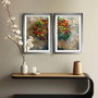 Wallity Pinturas Decorativas en MDF con Marco Multicolor (2 Piezas)